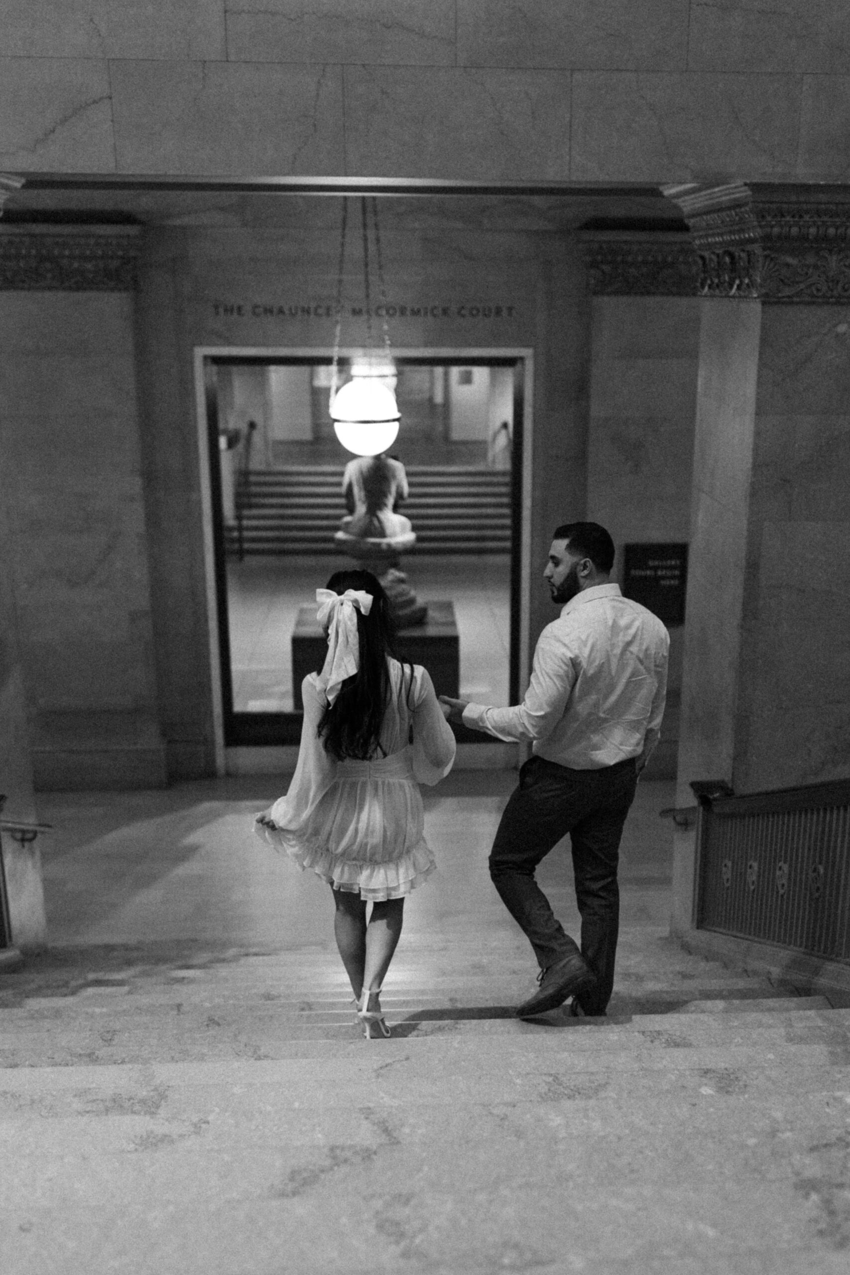 Art Institute of Chicago Engagement Session - Anissa D. Photography