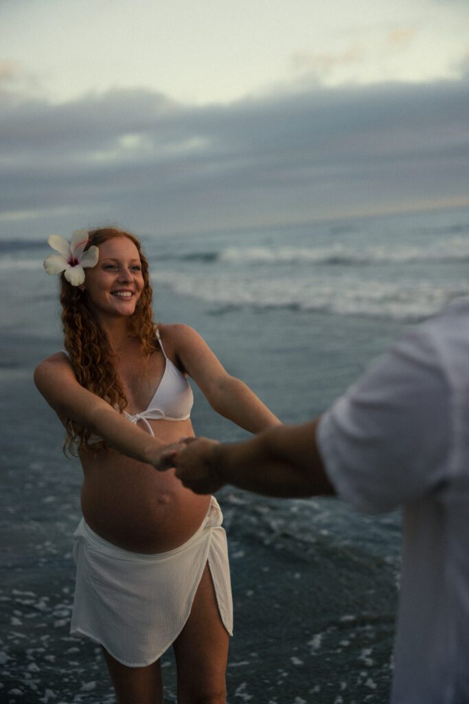 dancing in the sand during pregnancy photos