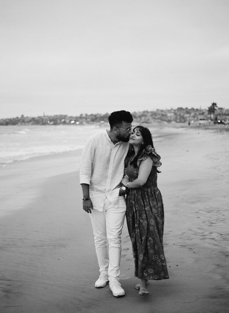 Cardiff State Beach engagement session on film