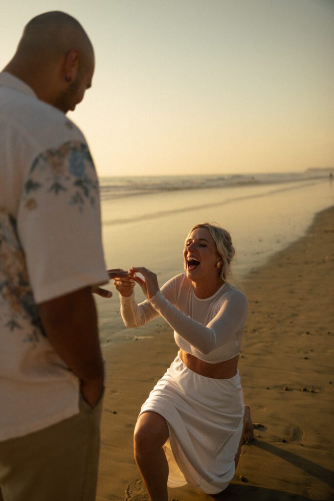 surprise beach proposal