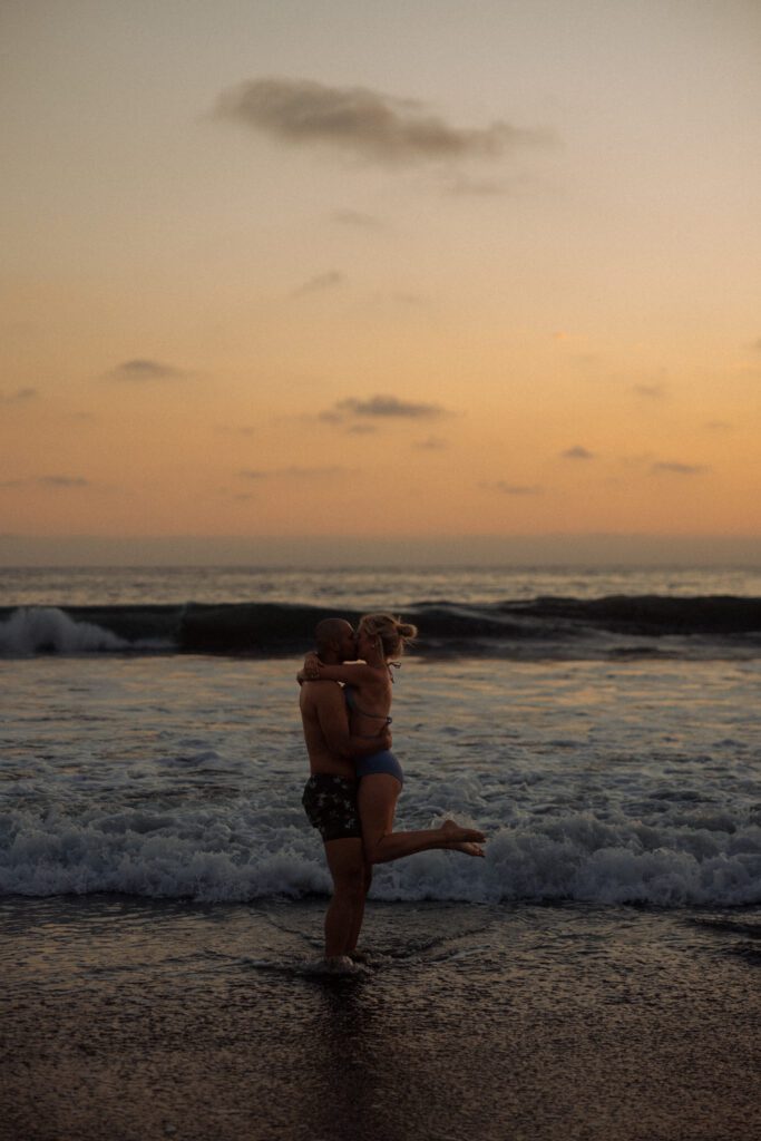 beach engagement session