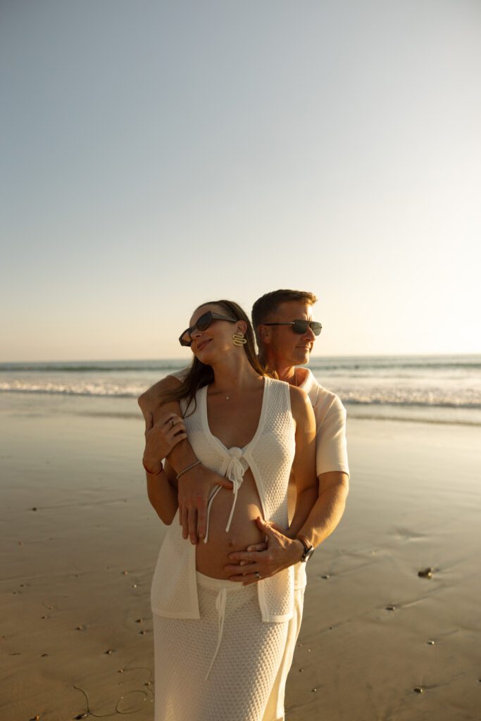 Golden Hour Maternity Session at Solana Beach