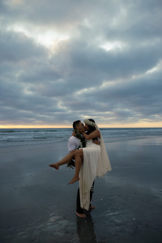 blue hour elopement photos