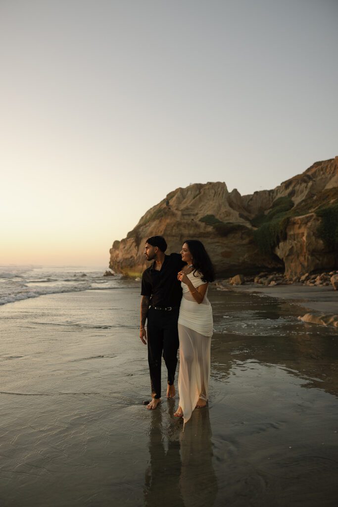 Cinematic Proposal at Terramar Point during golden hour