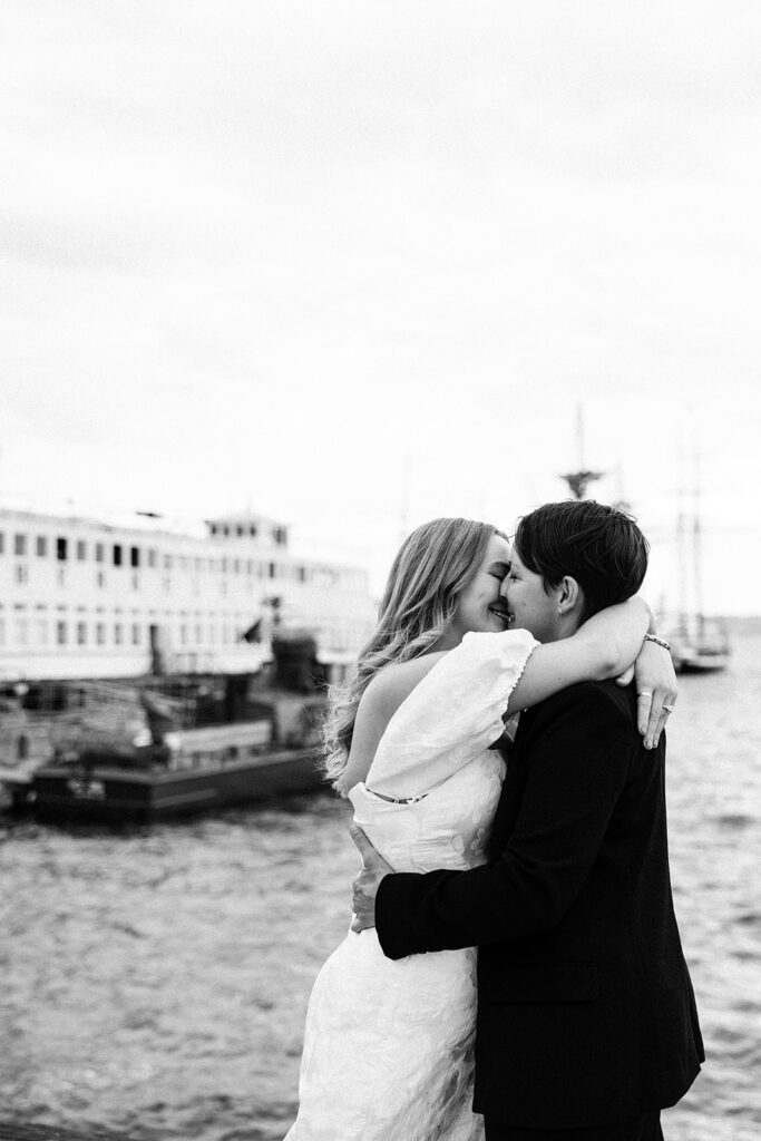 san diego elopement in black and white