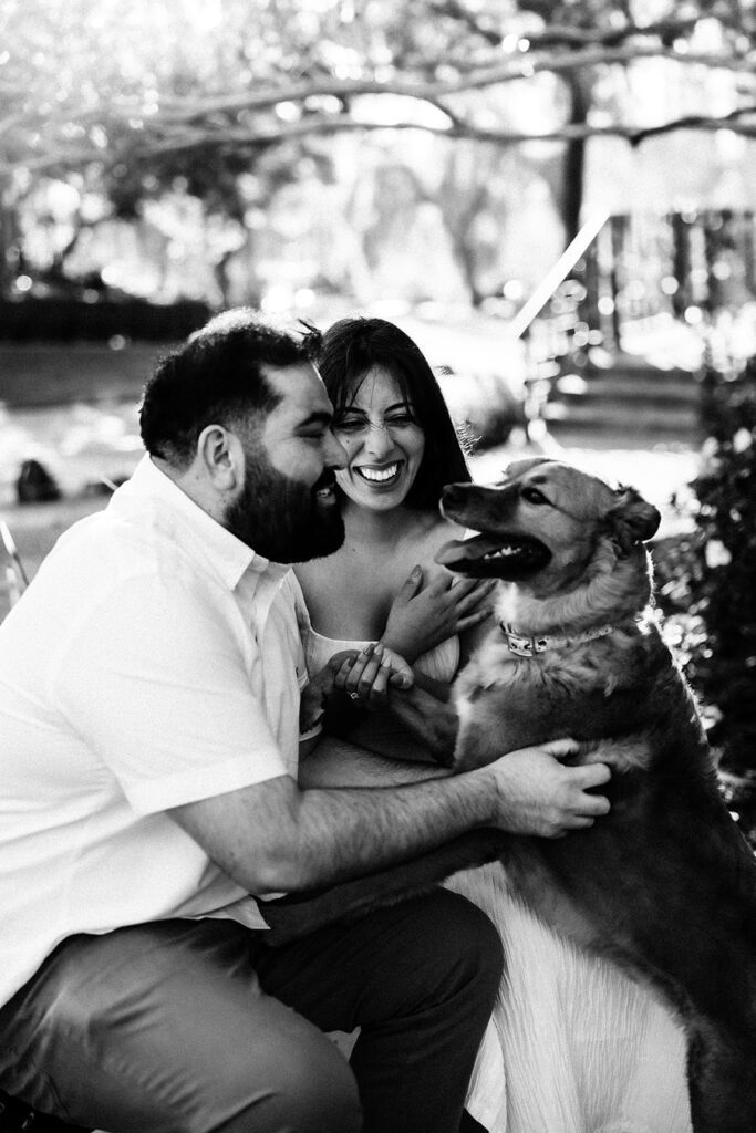 engagement photos in black and white