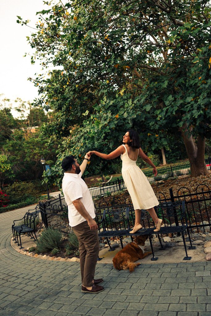 old town engagement session