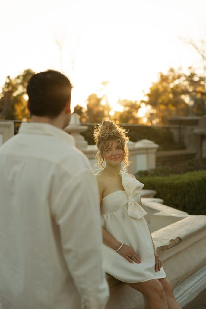 garden engagement photos at Balboa Park