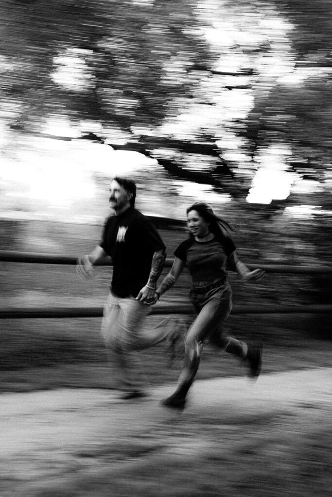 black and white san diego engagement photo