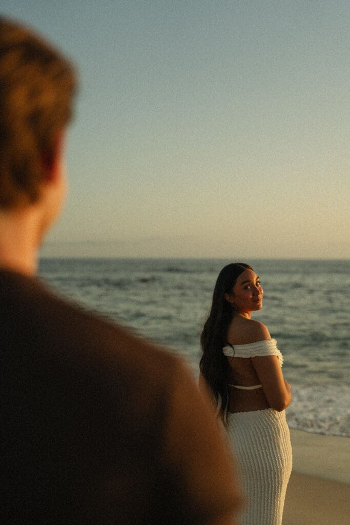 Windansea Beach proposal at sunset