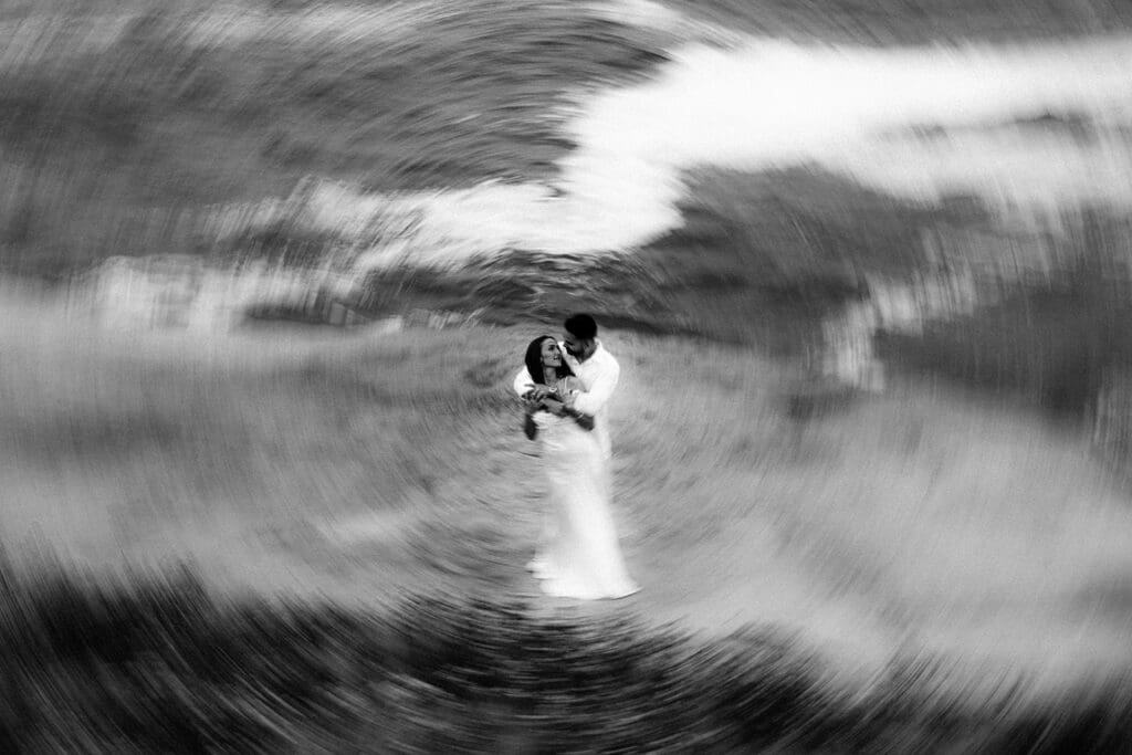 motion blur engagement photos along the california coast